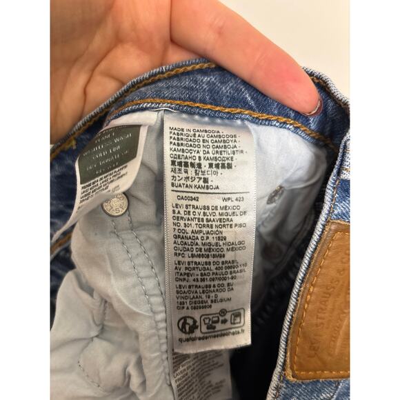 Levi's Jeans Womens 28 Jazz Pop Blue Ribcage Straight Ankle Premium Denim - Picture 4 of 6